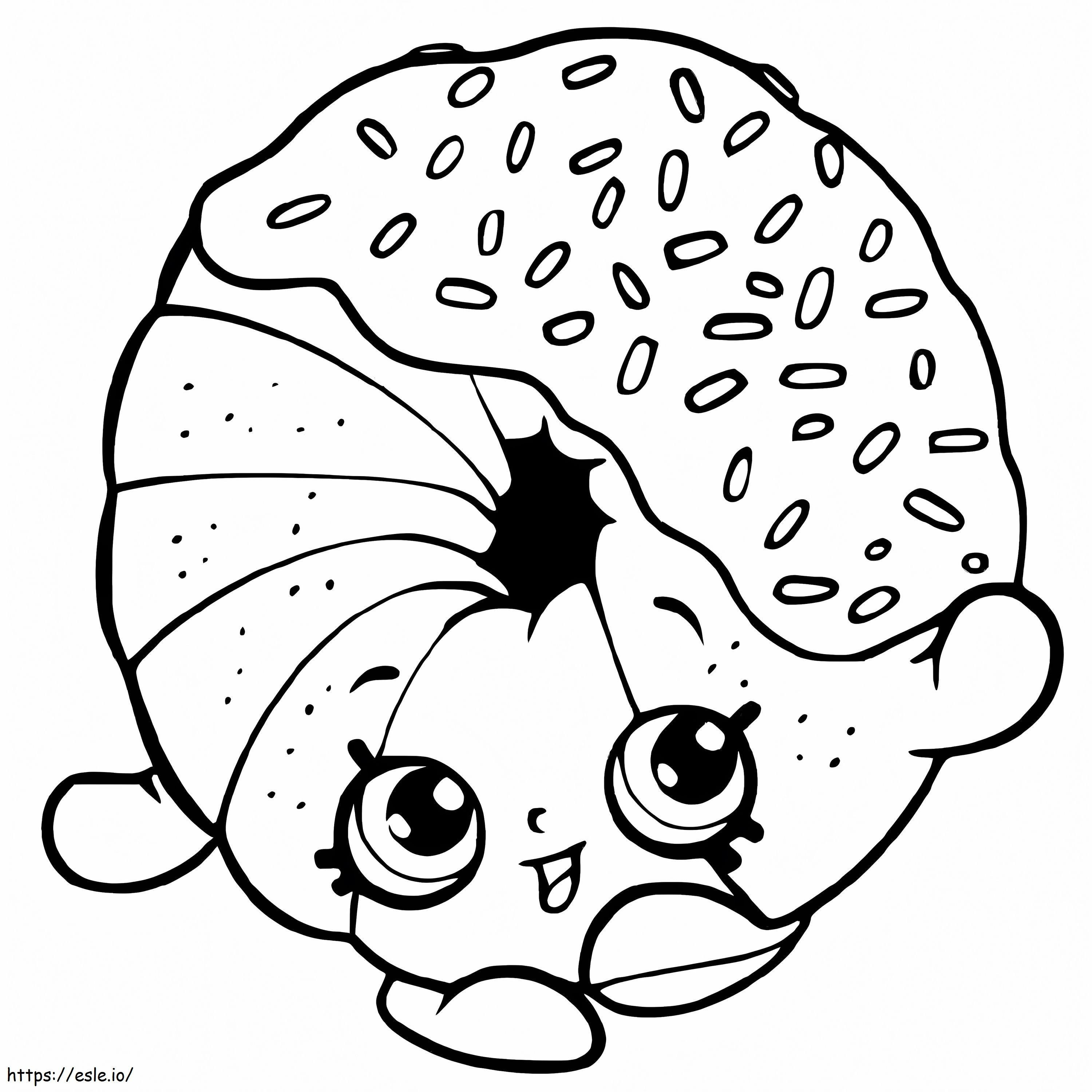 Dippy Shopkin Donut coloring page
