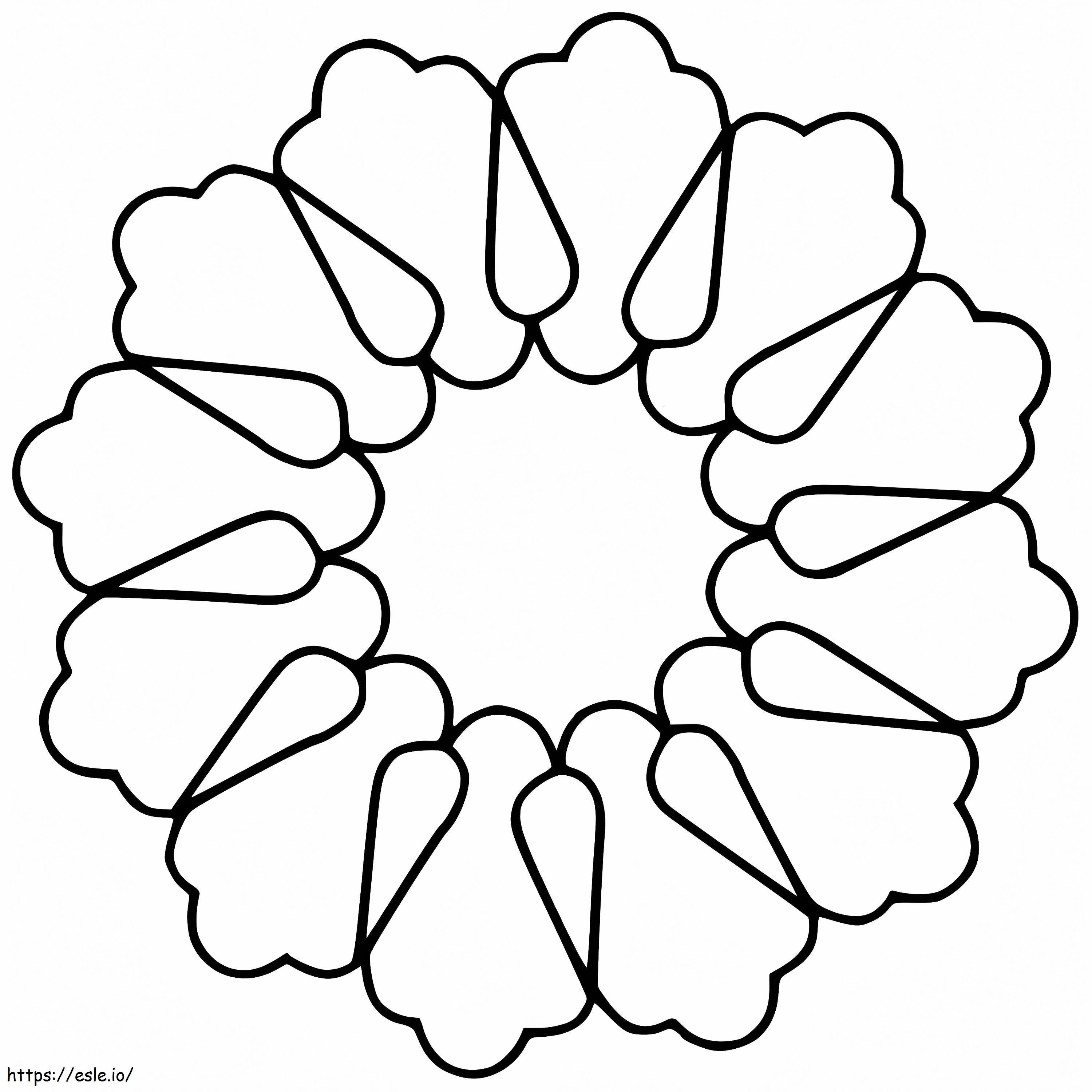 Einfaches abstraktes Mandala ausmalbilder