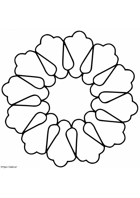 Simple Abstract Mandala coloring page