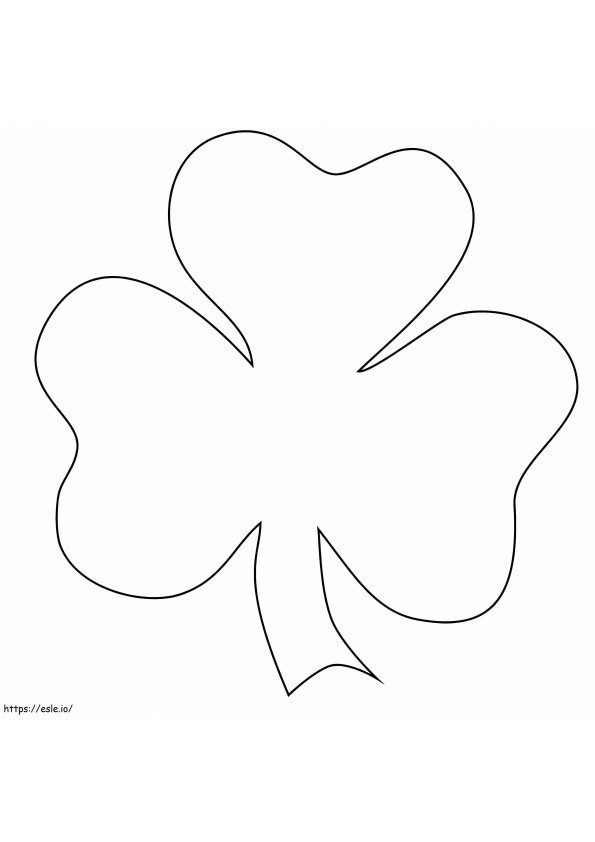 Very Simple Shamrock coloring page
