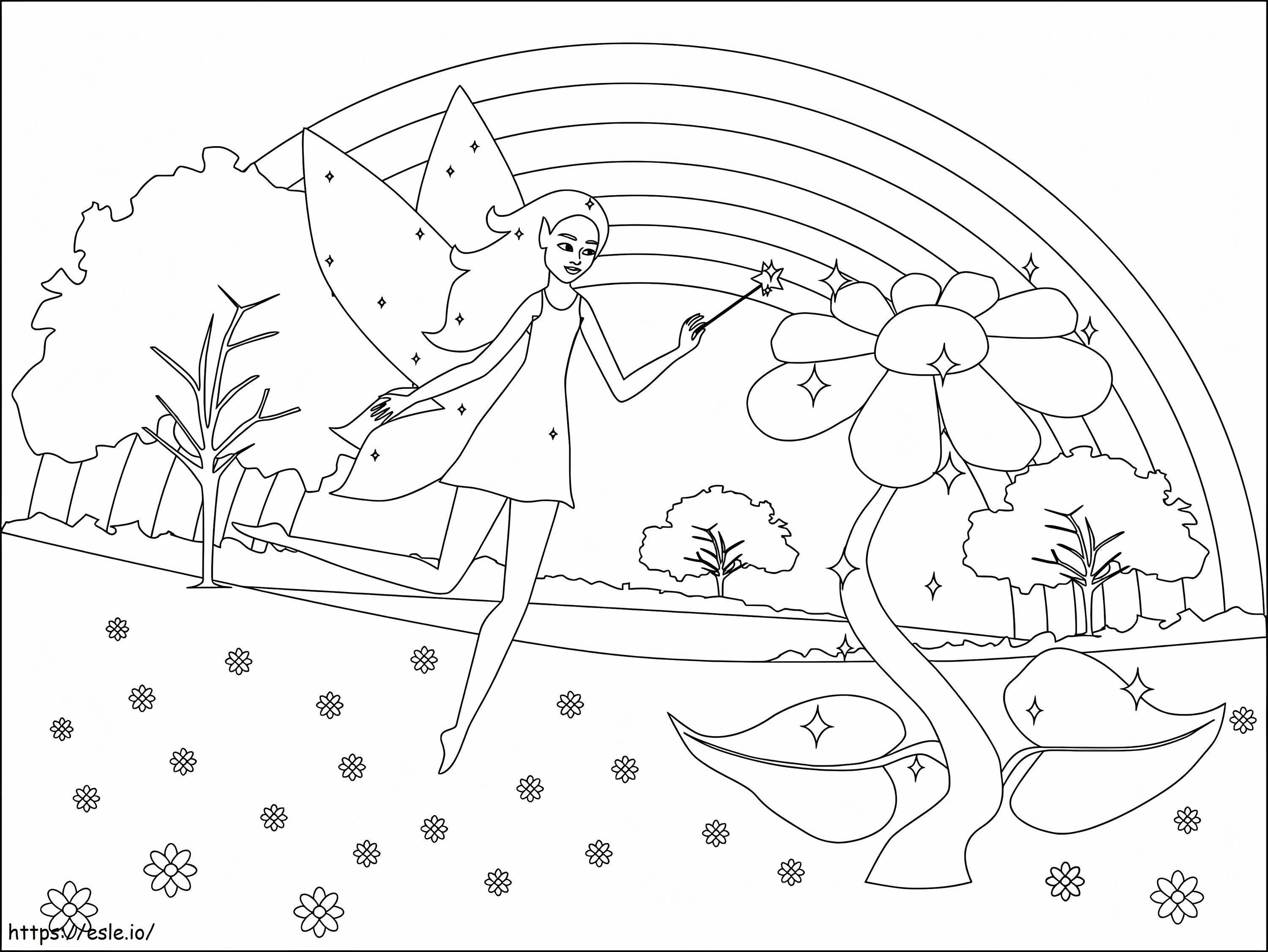 Fairy Doing Magic coloring page