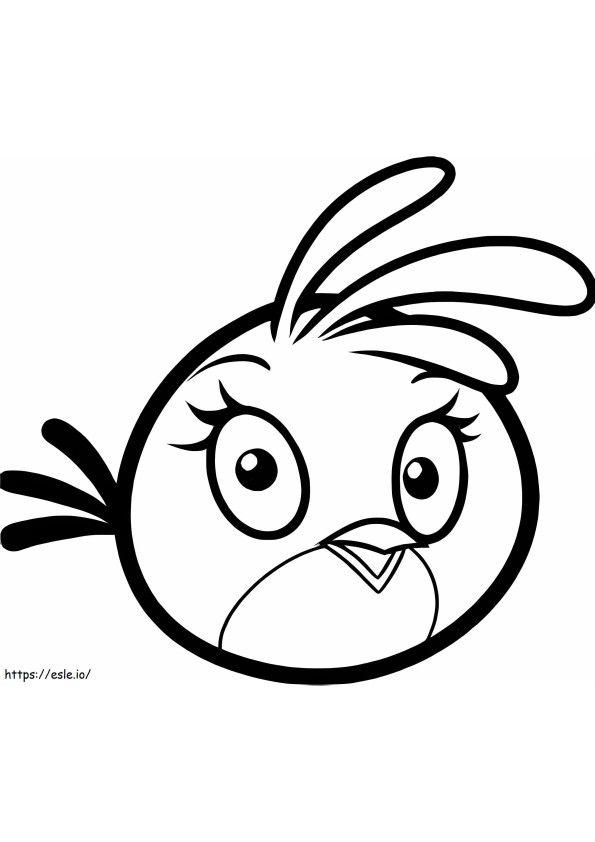 Hermosos Angry Birds Stella para colorear