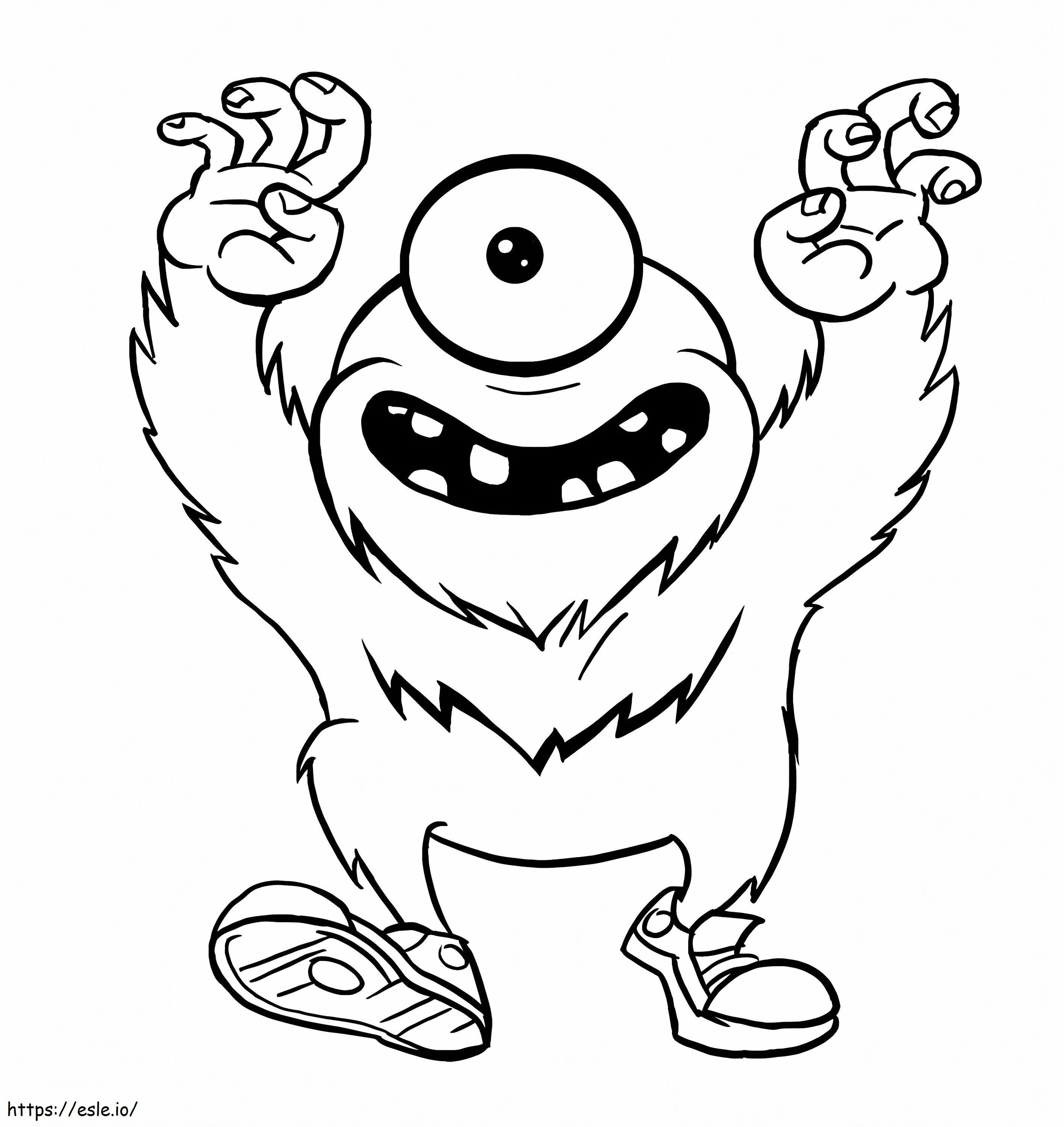 One-Eyed Monster coloring page