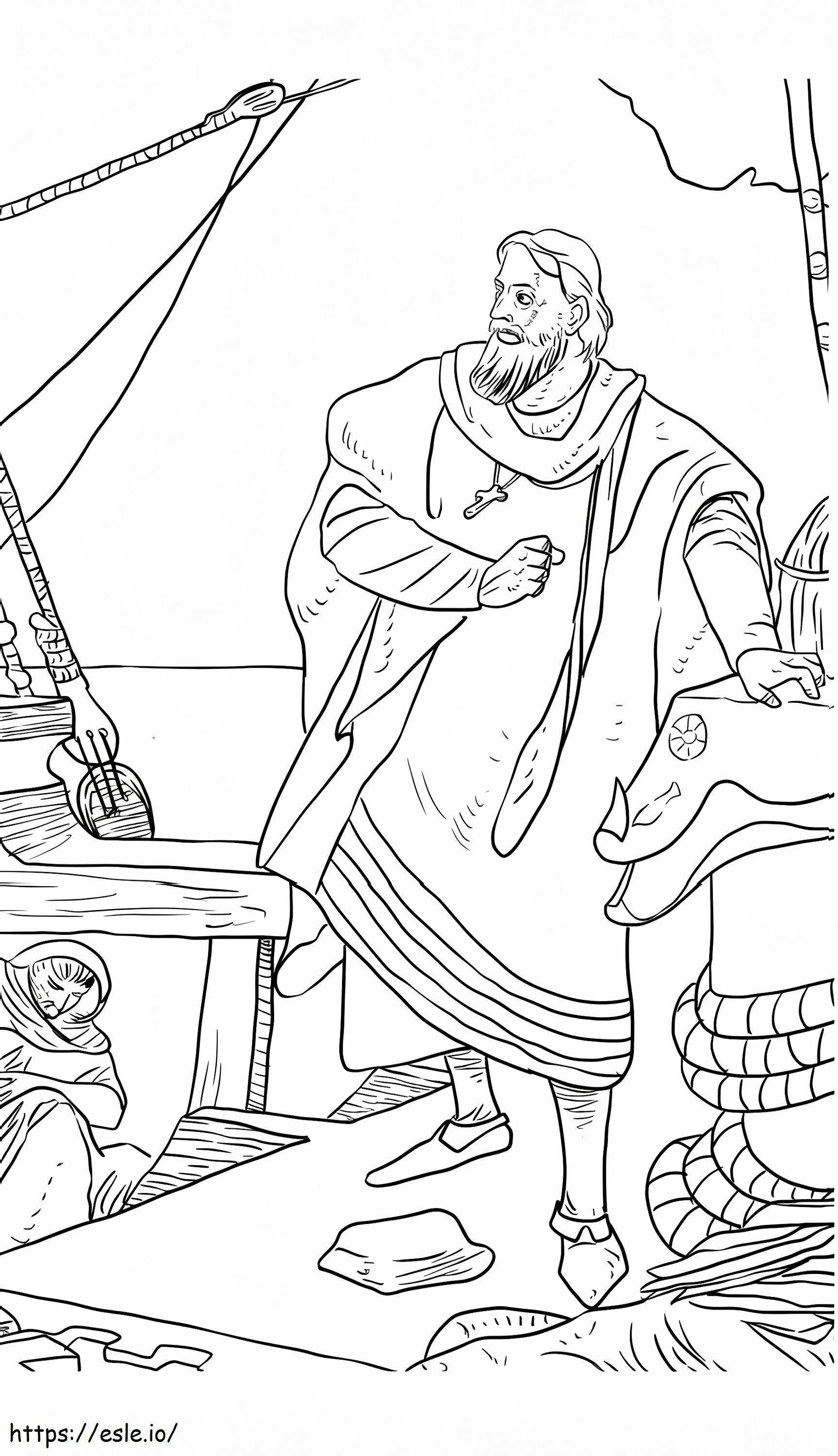 1559873544 Christopher Columbus A4 coloring page