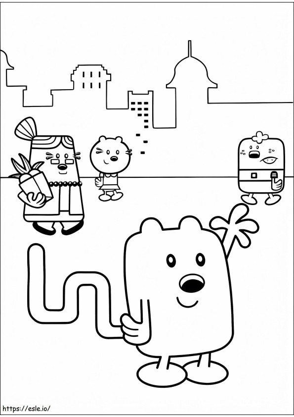 Friendly Wubbzy coloring page