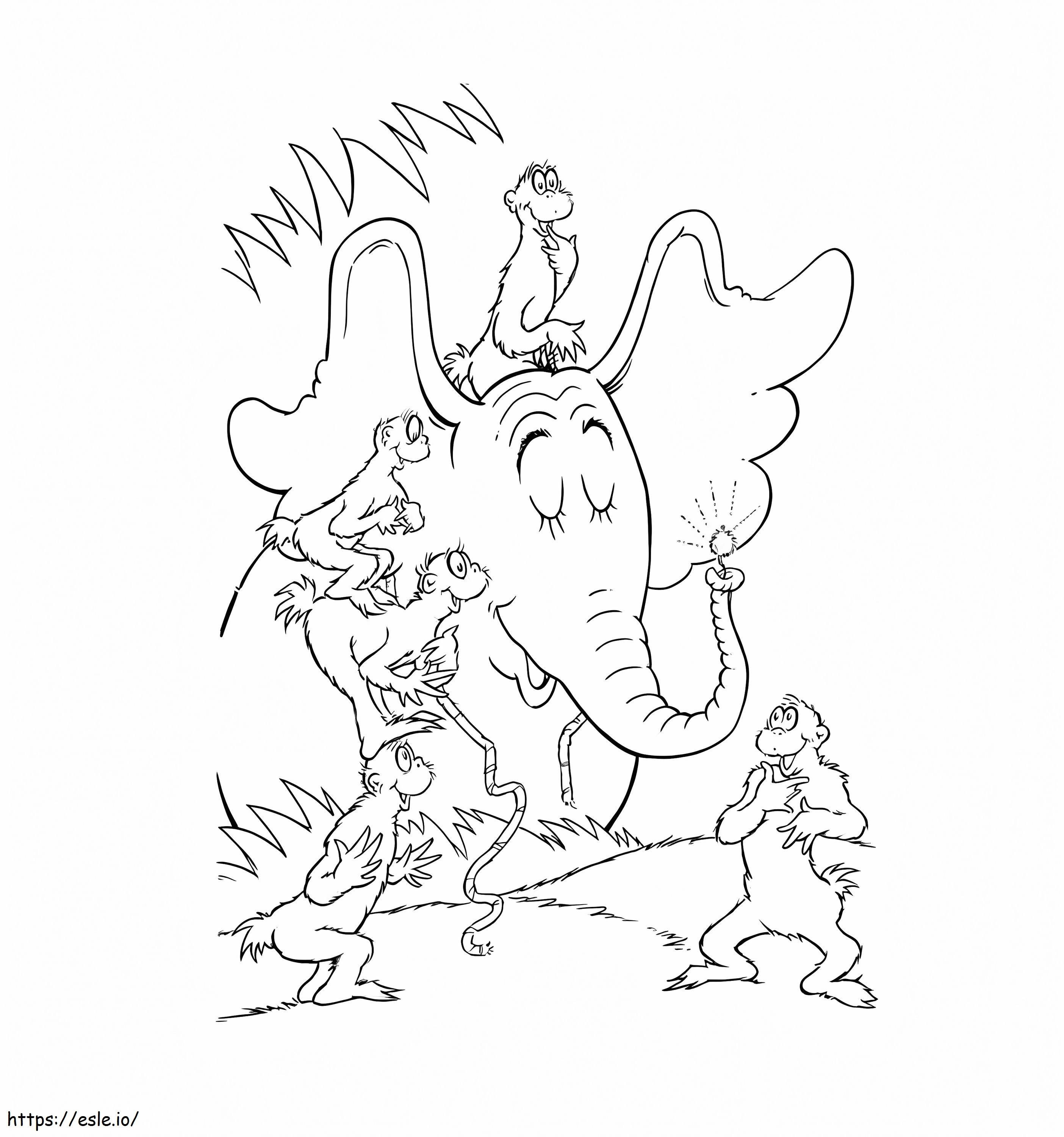 Horton And Friends coloring page
