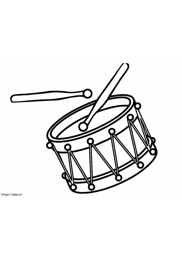 Simple Drum coloring page