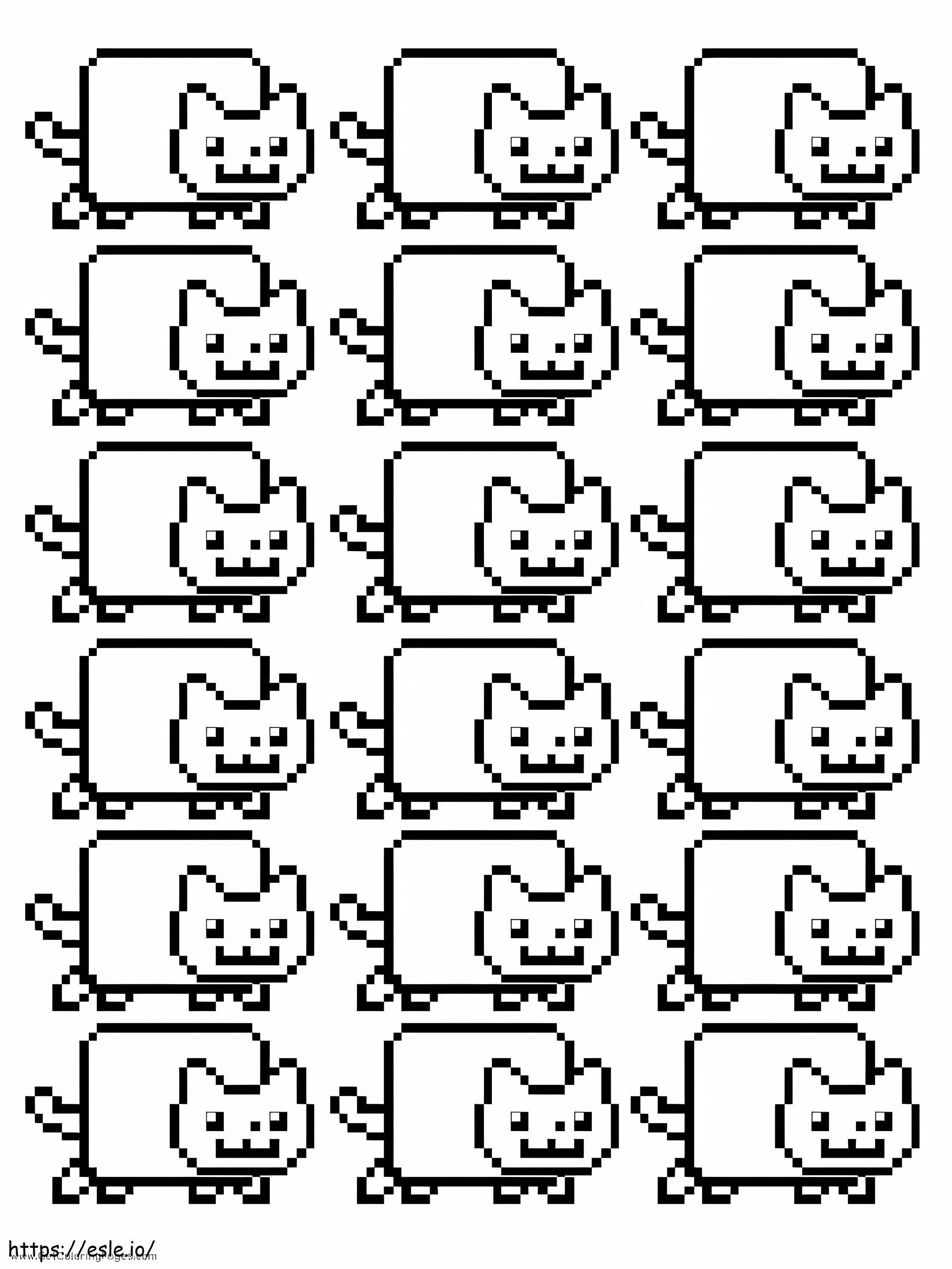 Nyan Kucing Untuk Anak-Anak Gambar Mewarnai