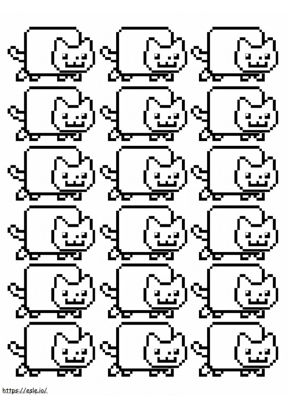 Nyan Cat lapsille värityskuva