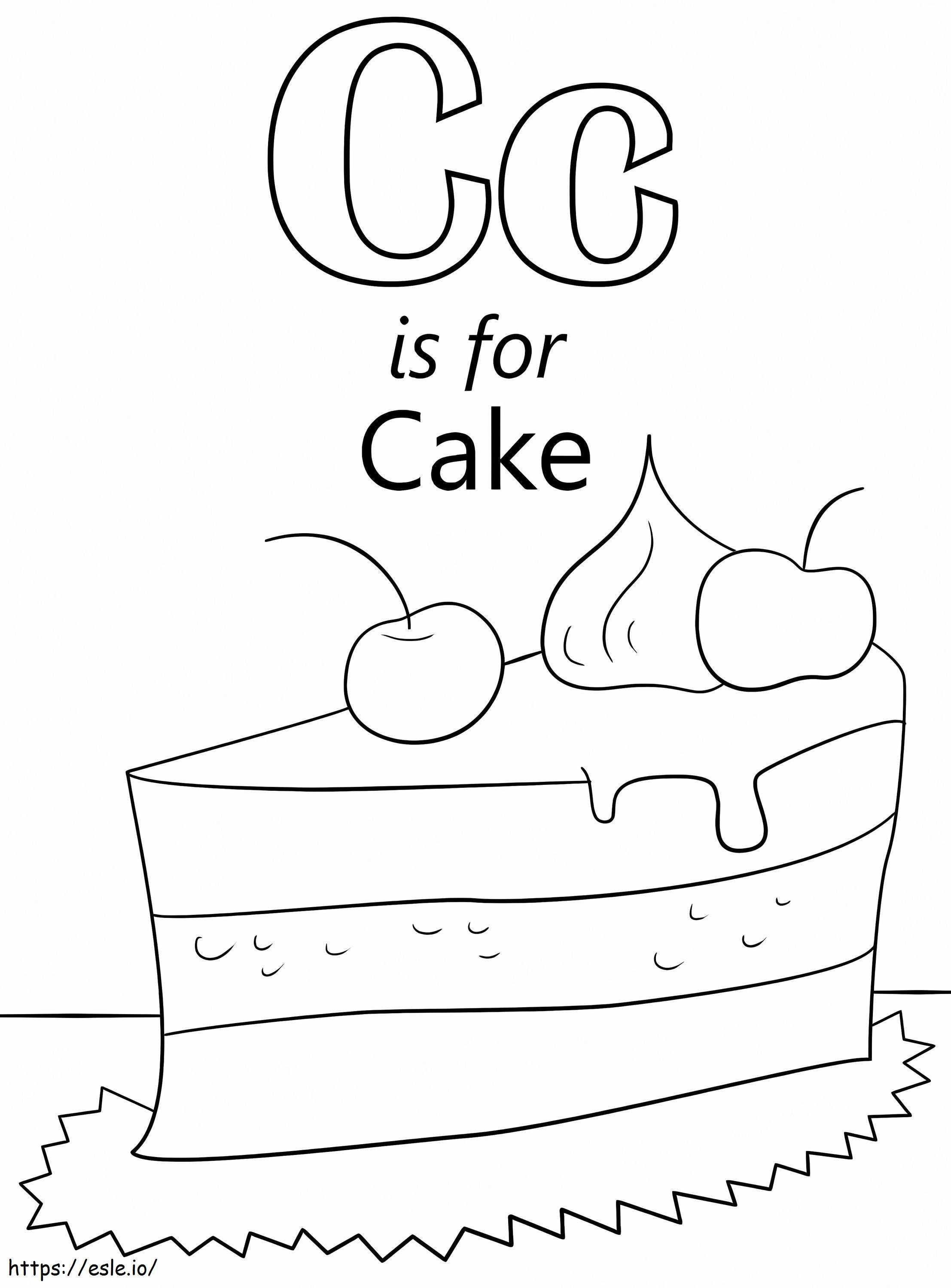 Torta C betű kifestő