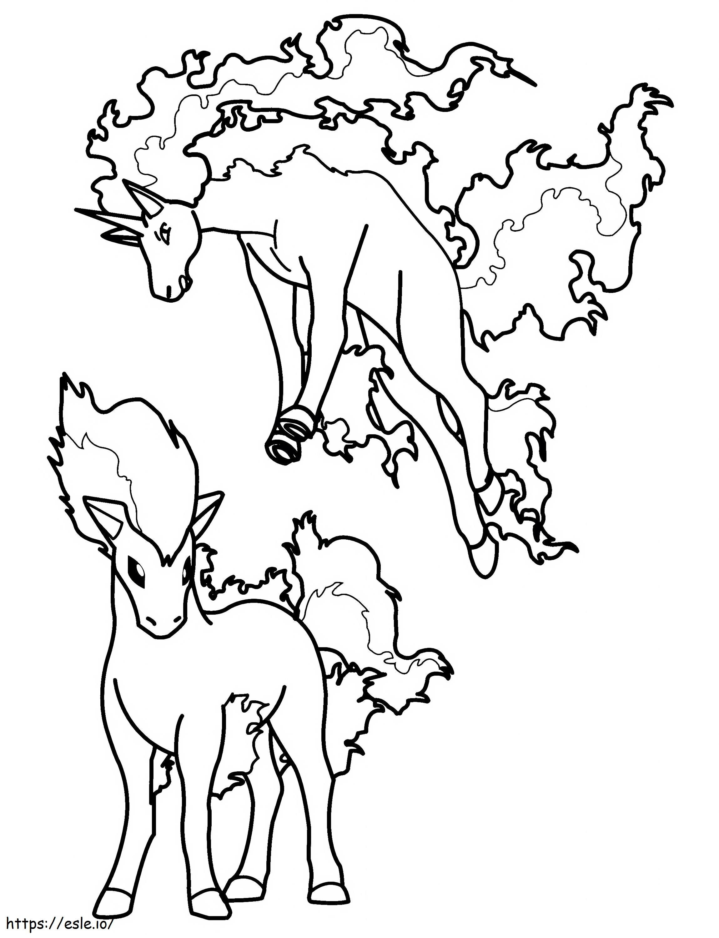 Ponyta 4 Scaled coloring page