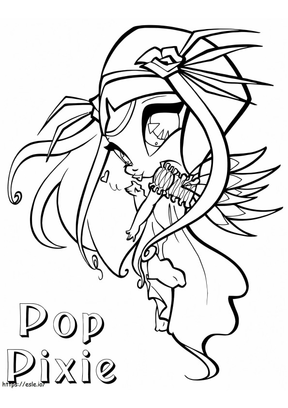 Cute Amore Pop Pixie coloring page
