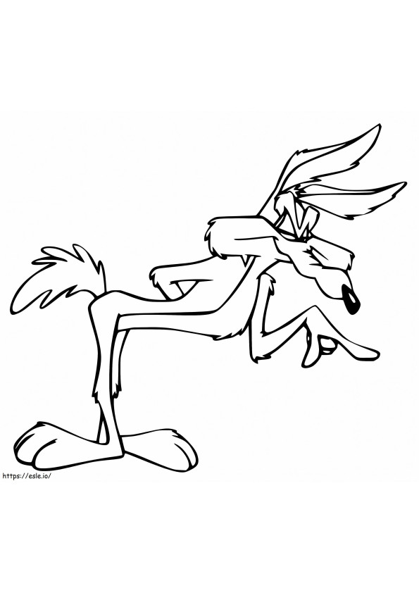 Wile E Coyote Pointing coloring page