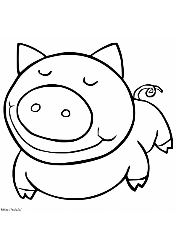 Fat Baby Pig coloring page