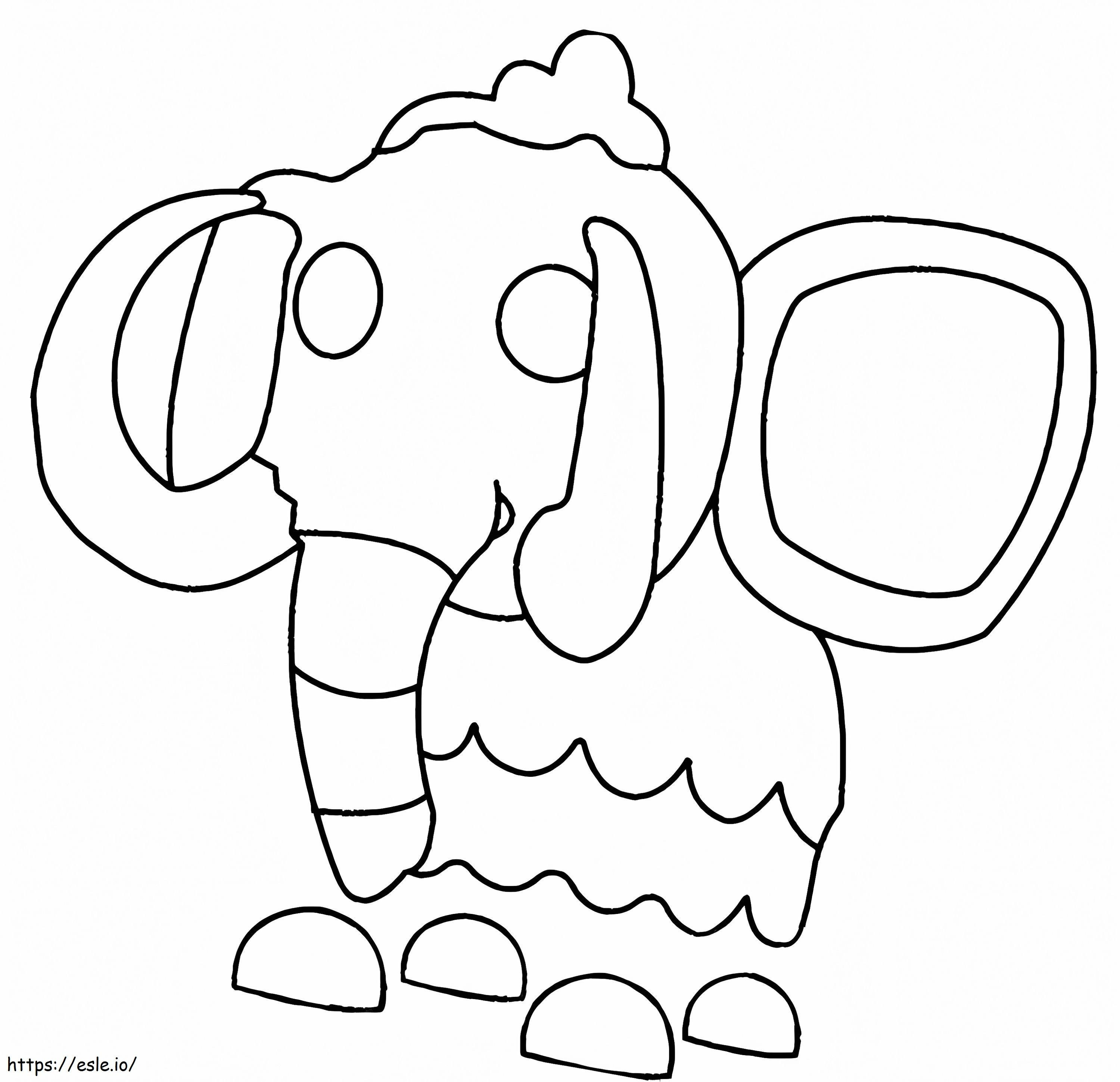 Wooly Mammoth Adopt Me coloring page