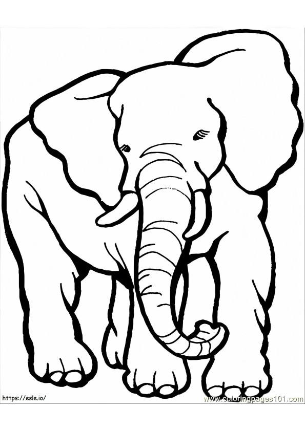 大きな象 ぬりえ - 塗り絵