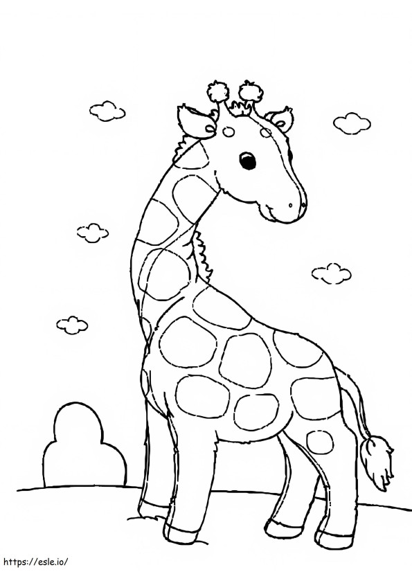 Coloriage Jolie girafe à imprimer dessin