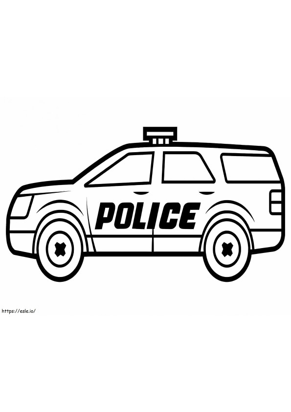 Coloriage Voiture de police 19 à imprimer dessin