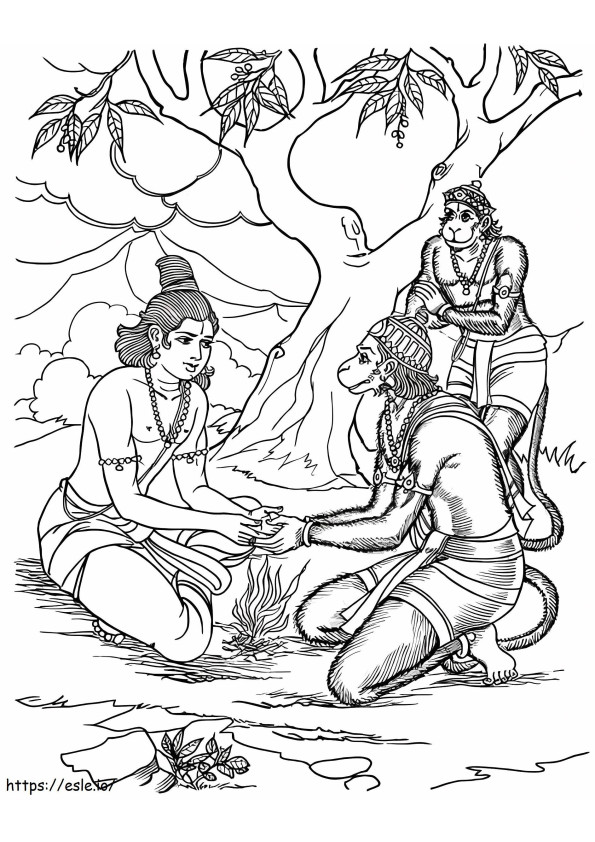 Ramayana Tulostettava värityskuva