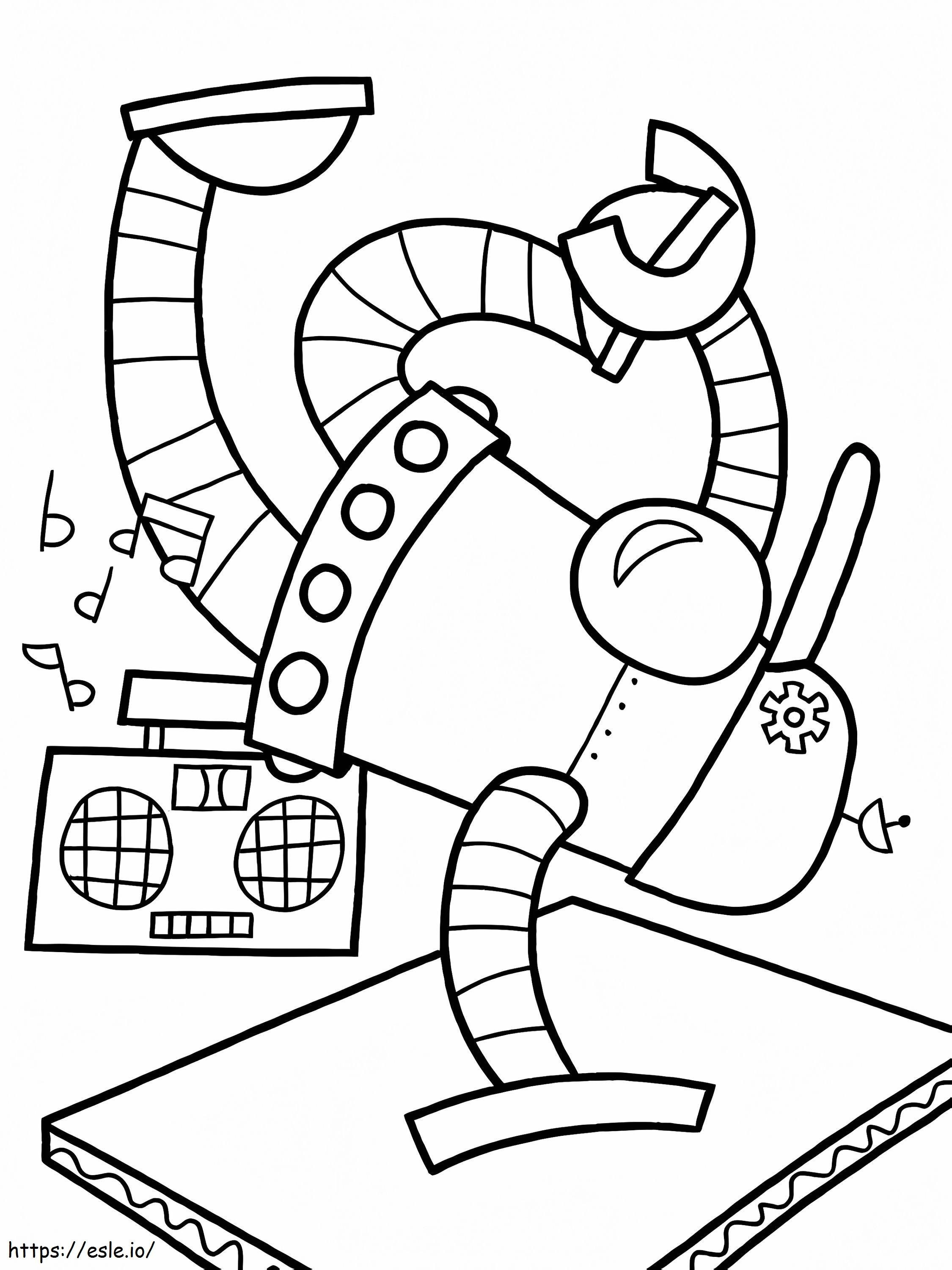 Coloriage Danseur de robots à imprimer dessin