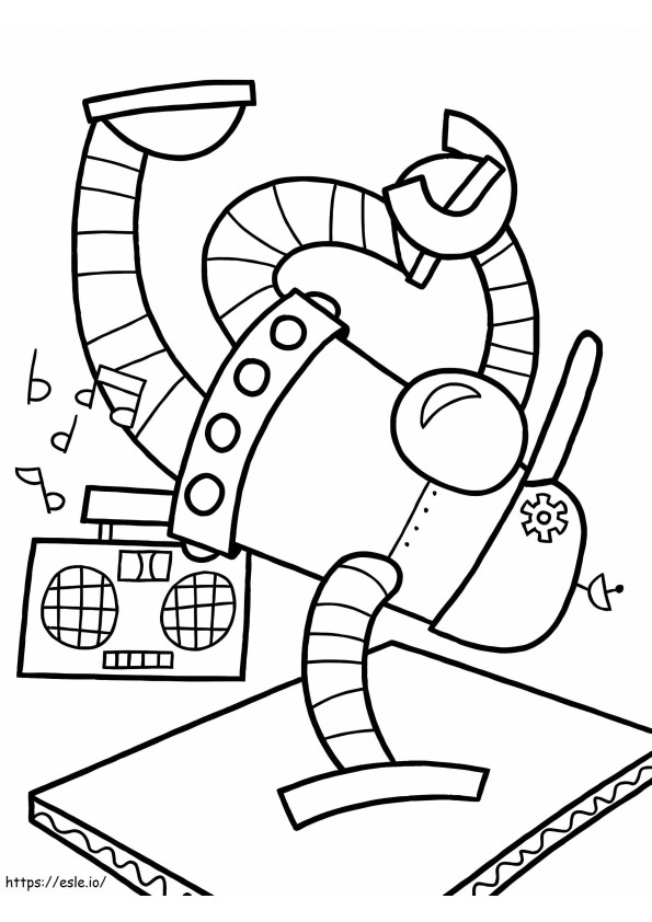 Robot Dancer coloring page