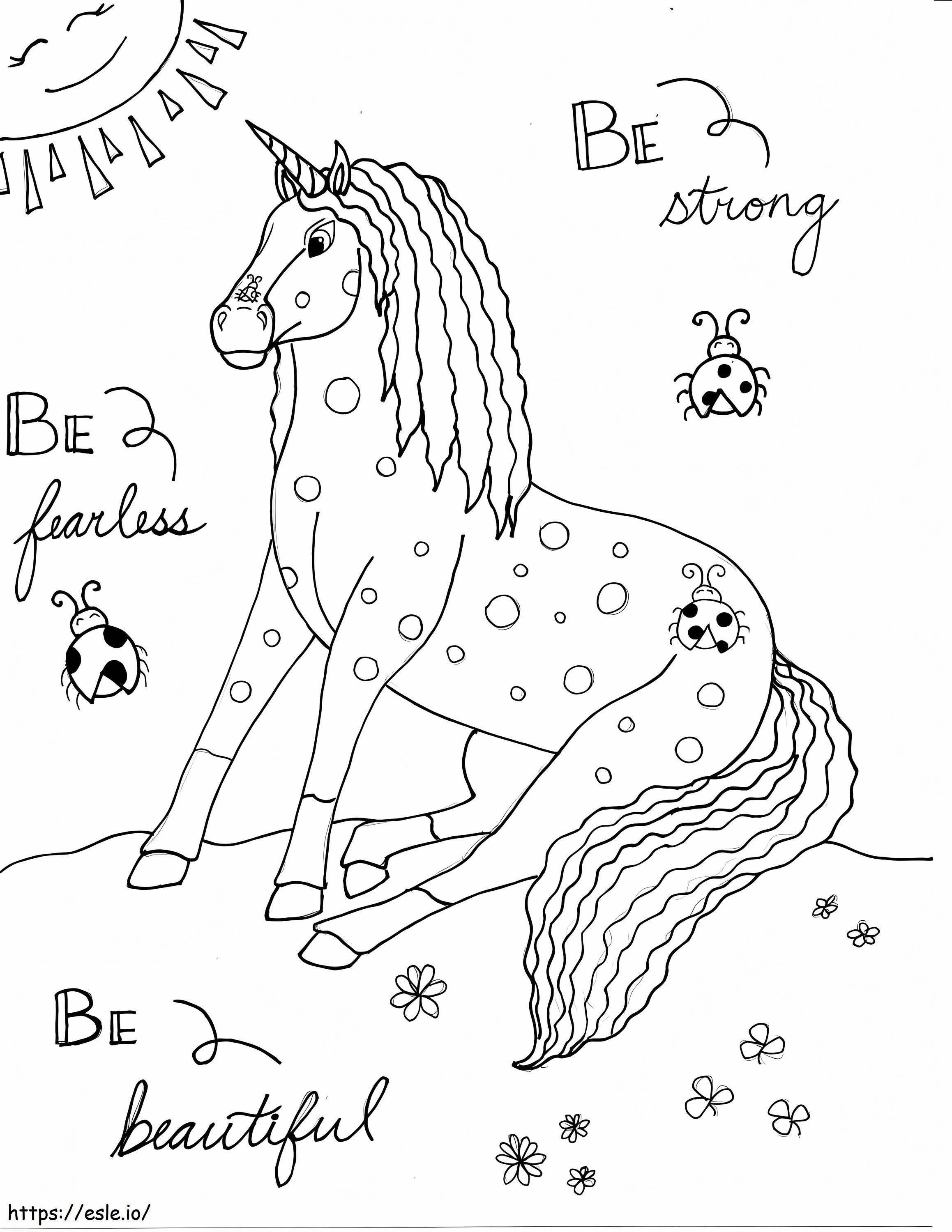 Wonderful Unicorn Coloring Page