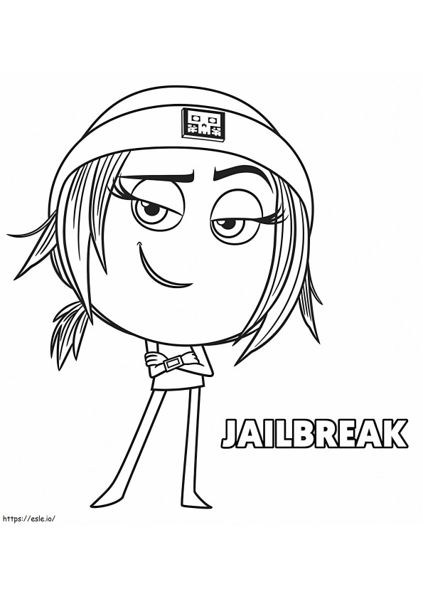 Jailbreak Emoji-elokuvassa värityskuva