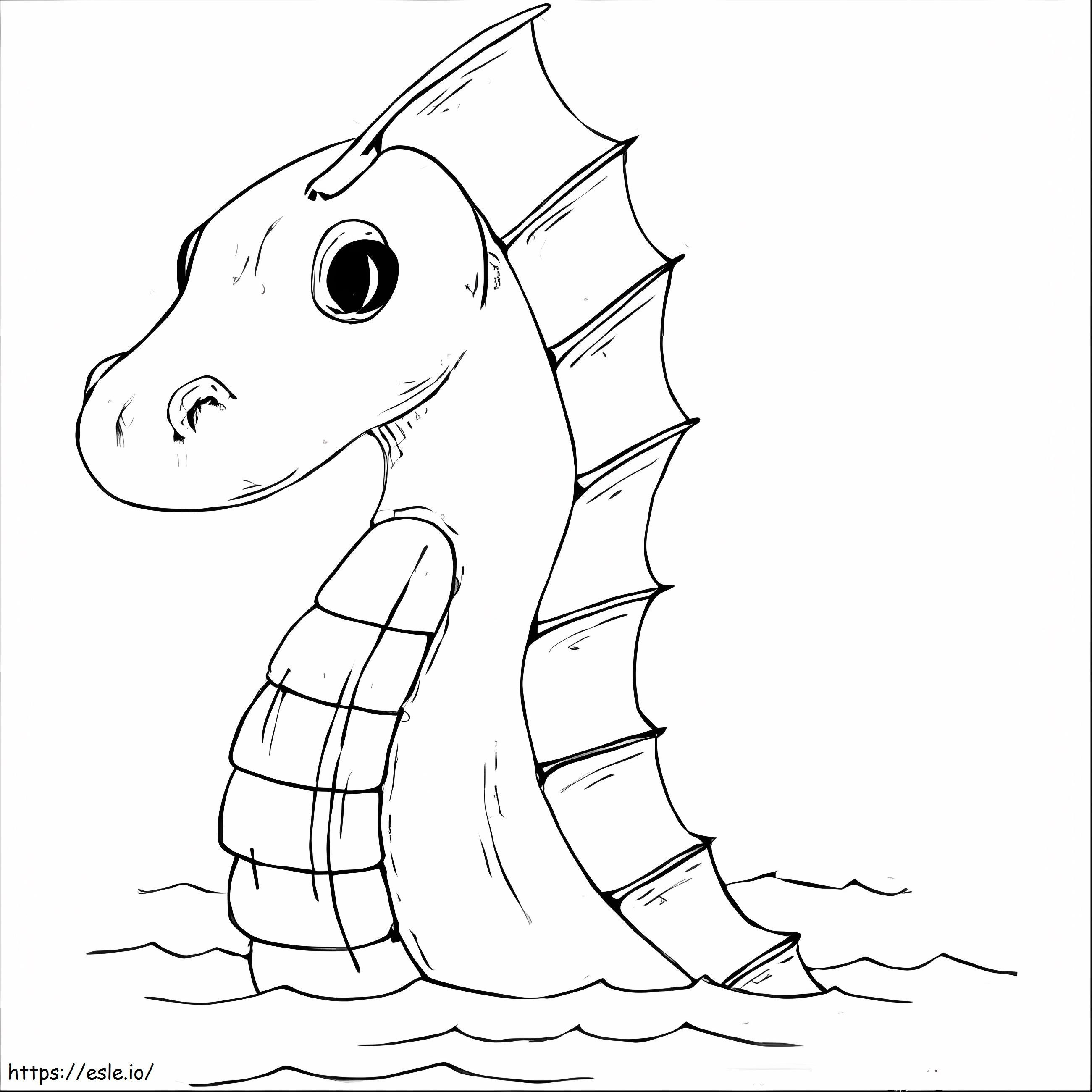 Coloriage Tête de serpent de mer à imprimer dessin
