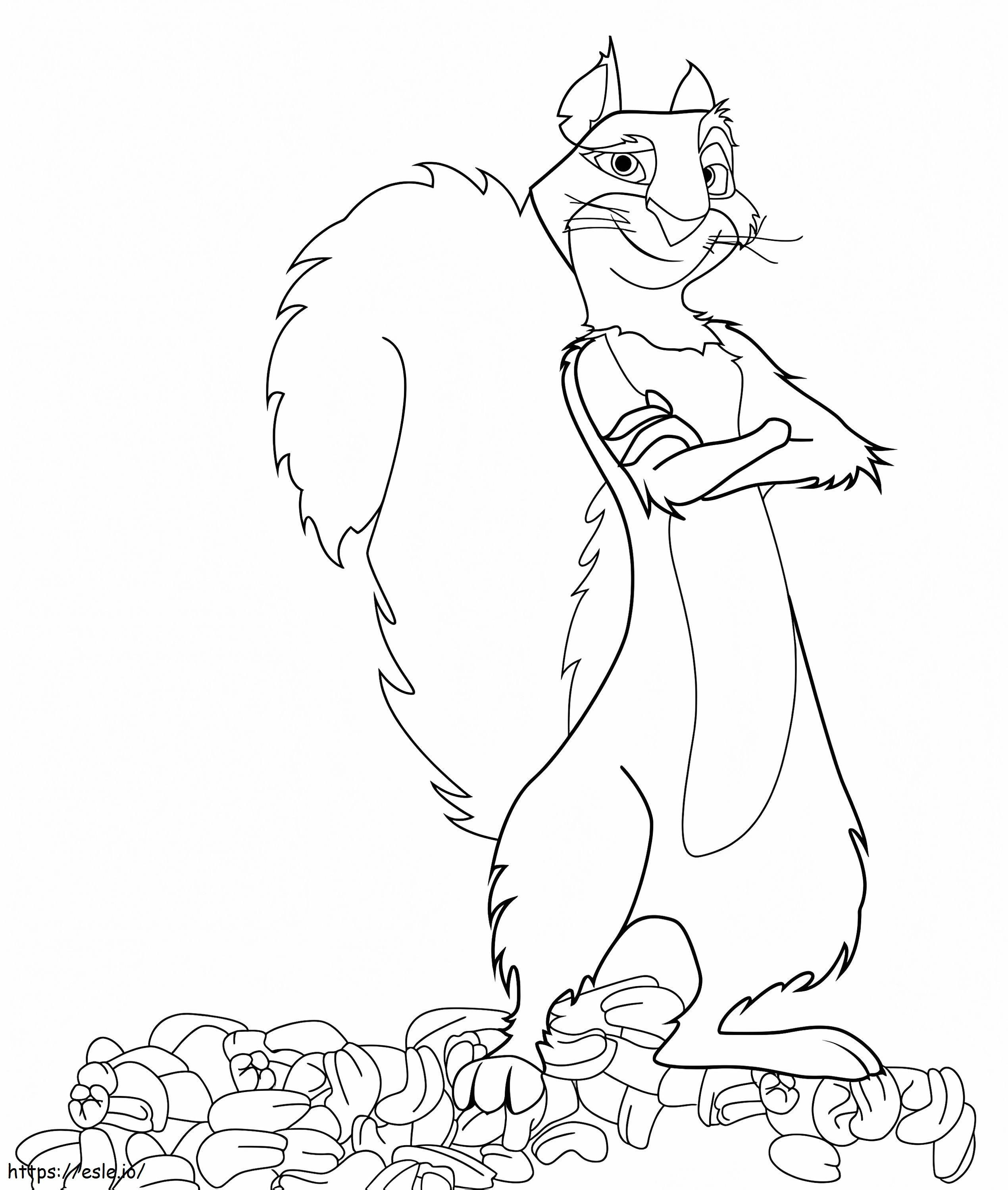 Surly Squirrel From The Nut Job coloring page
