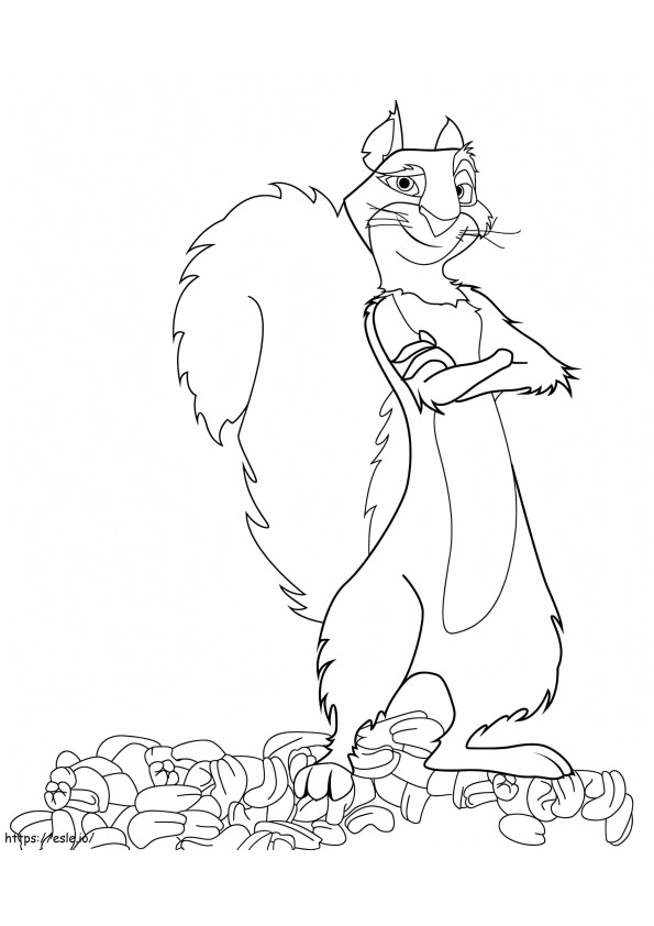 Surly Squirrel From The Nut Job coloring page