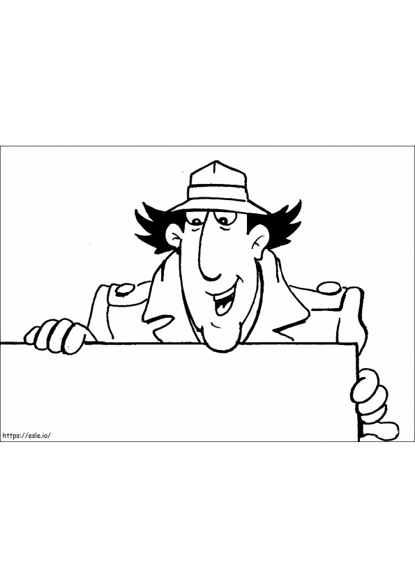 Happy Inspector Gadget coloring page