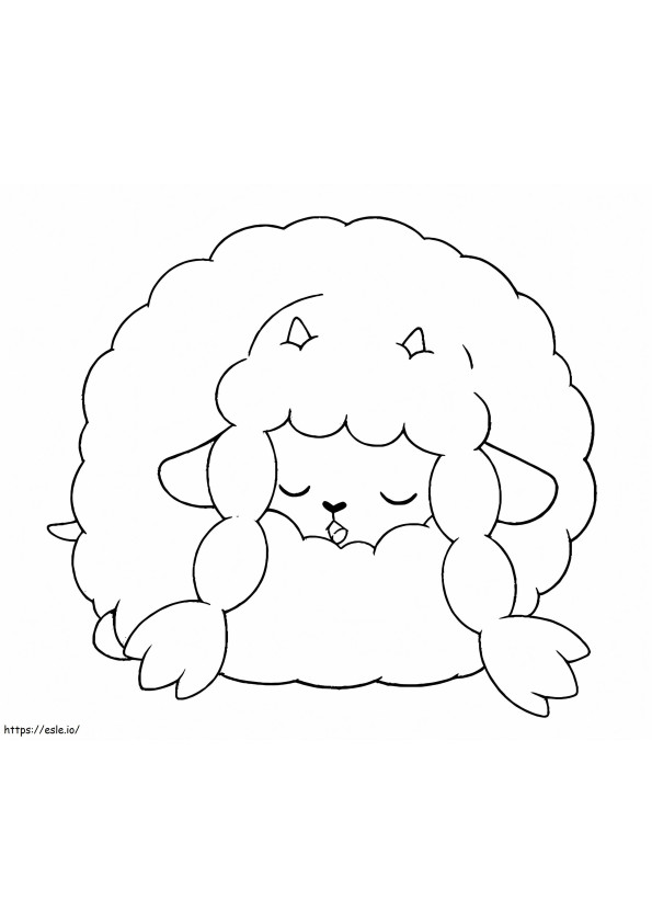 Cute Wooloo Pokemon coloring page