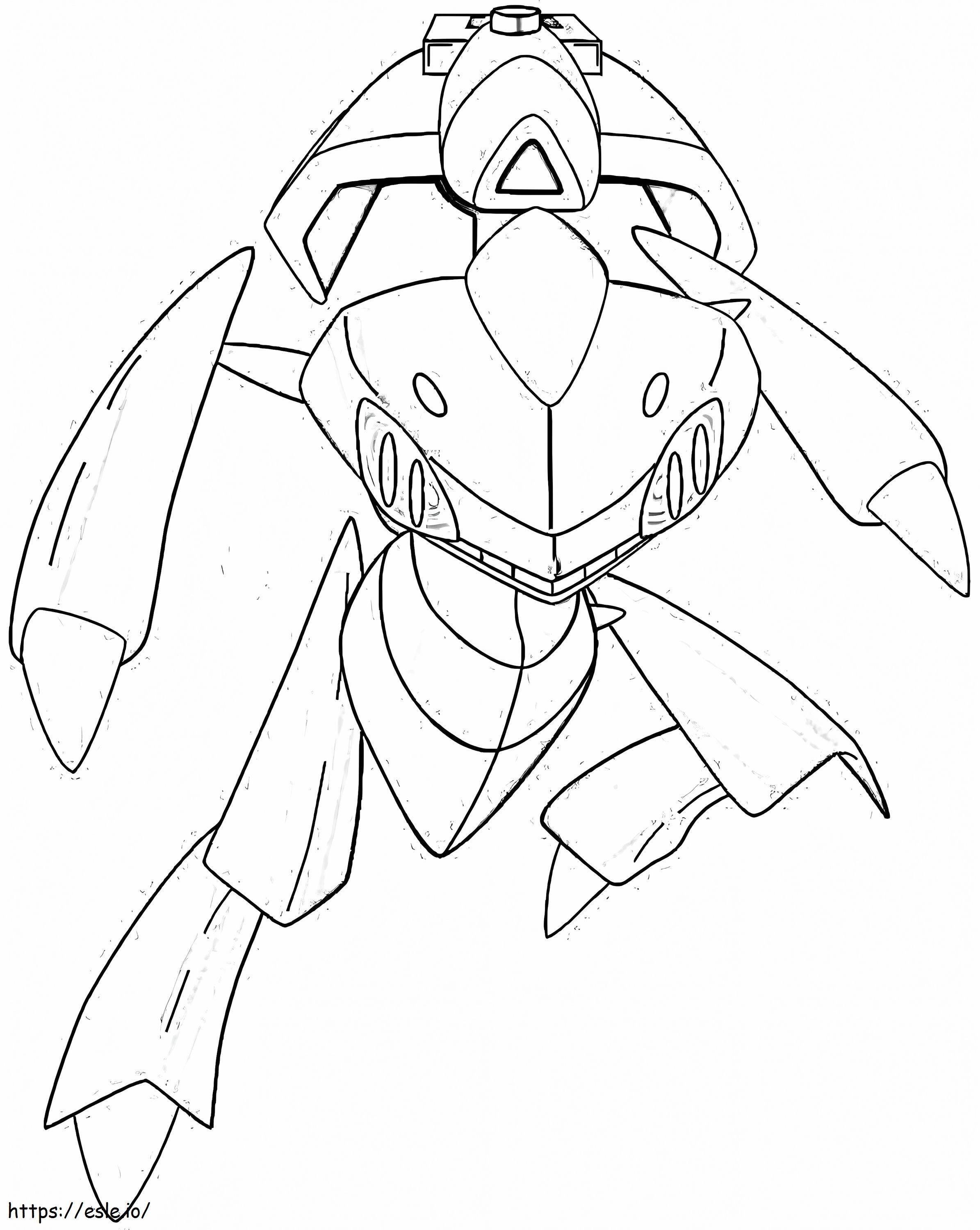 Print Genesect coloring page