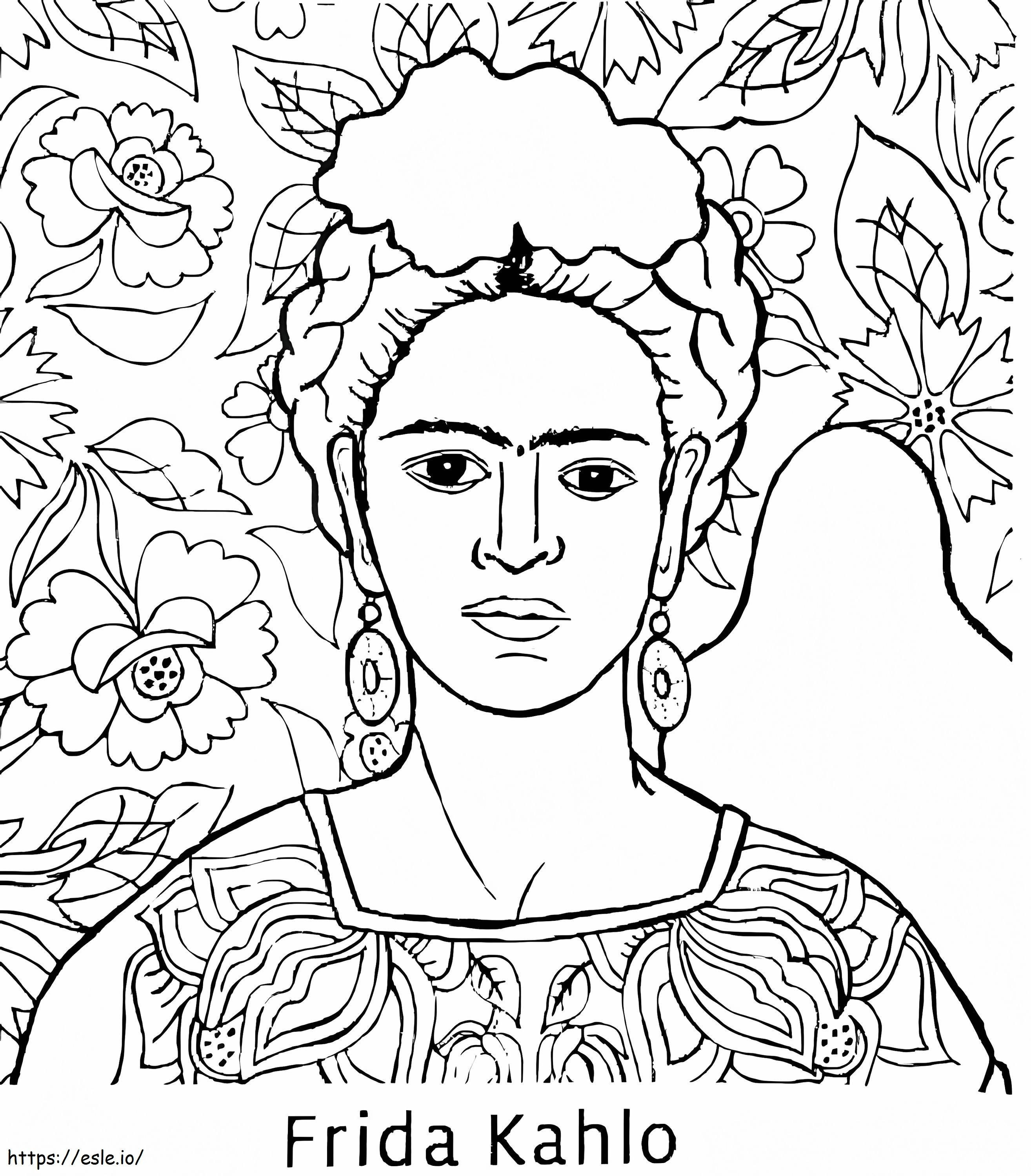 Frida Kahlo para imprimir gratis para colorear
