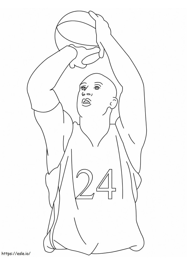 Kobe Bryant värittää värityskuva