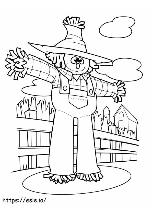 Awesome Scarecrow coloring page