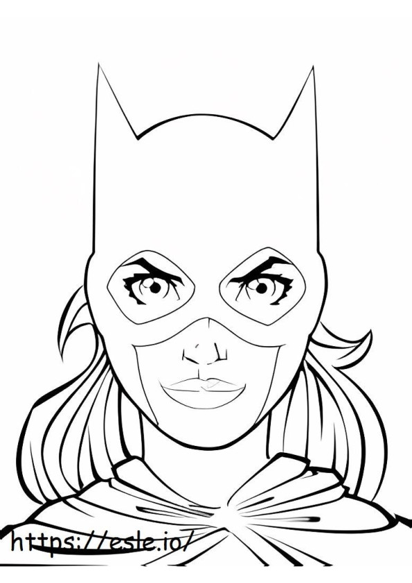 Batgirl-naamio värityskuva