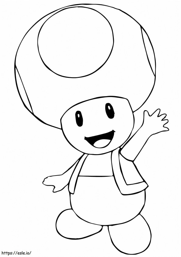 Mario Bros. Toad coloring page