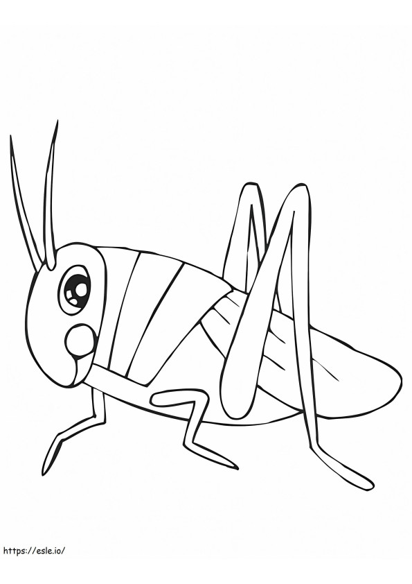 Simple Grasshopper coloring page