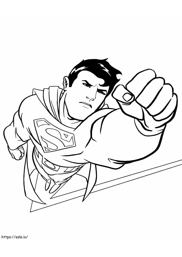 Superman Is Fast coloring page