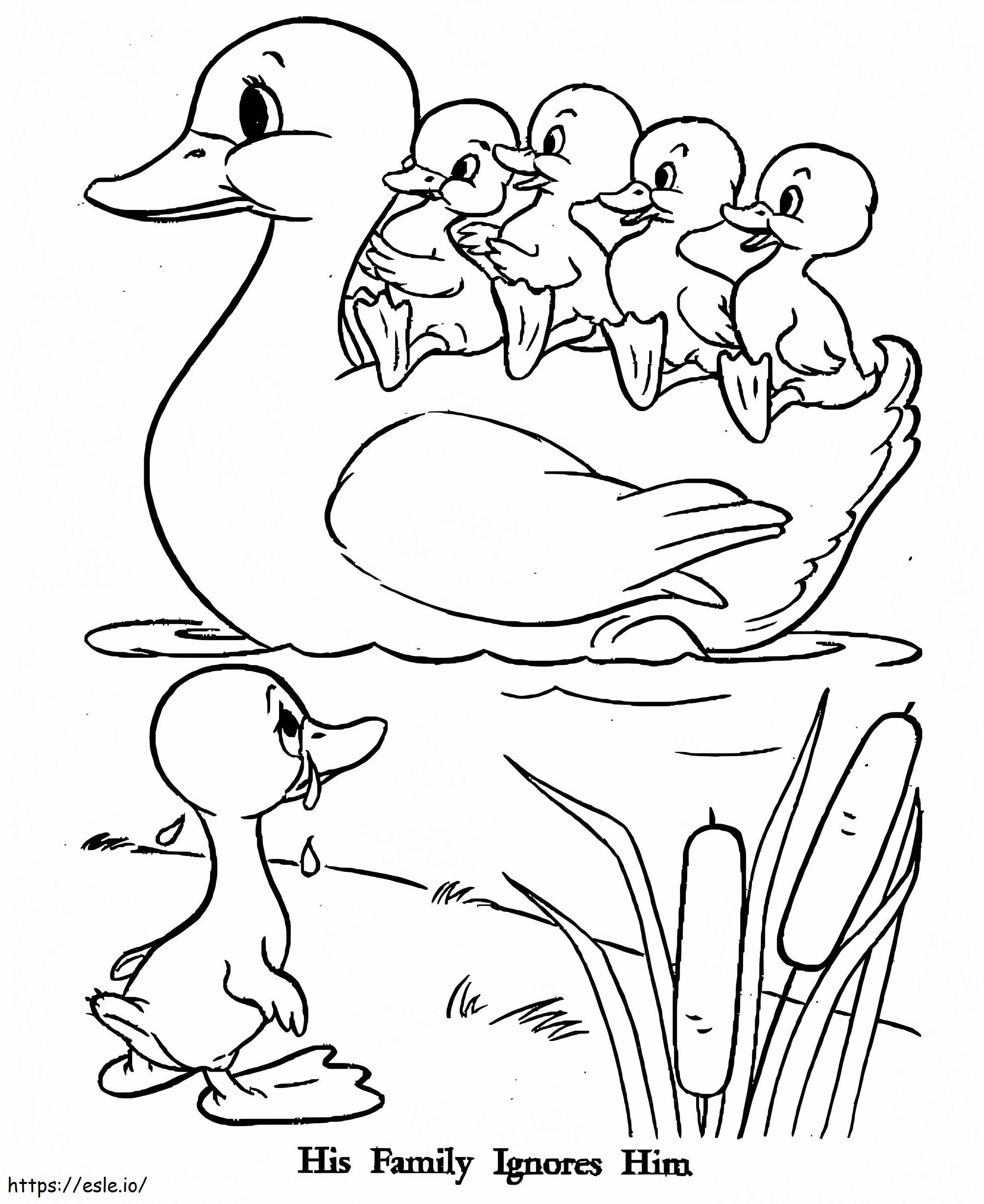 Print The Ugly Duckling coloring page