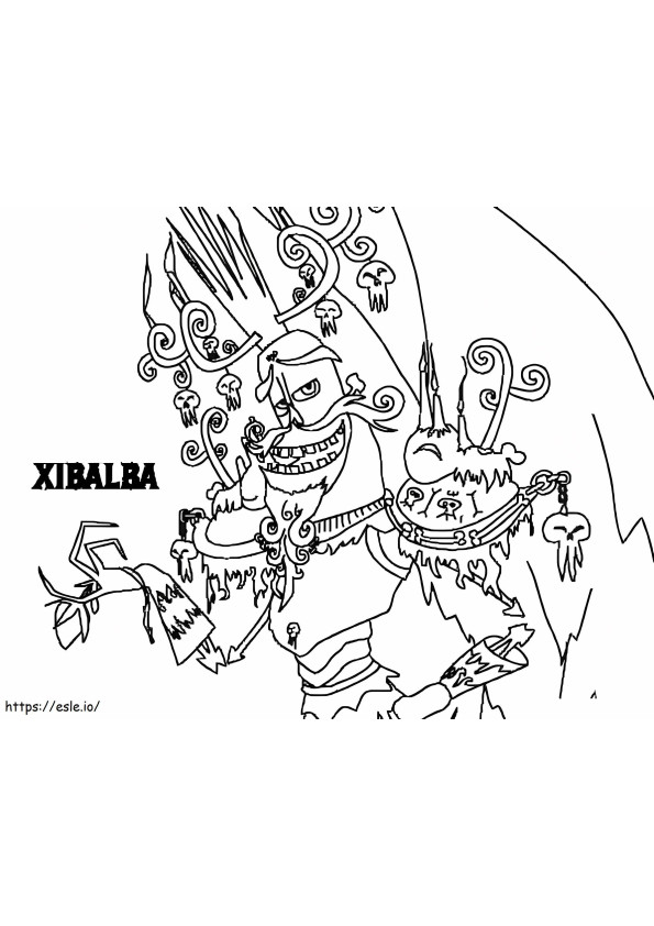 Xibalba In The Book Of Life coloring page