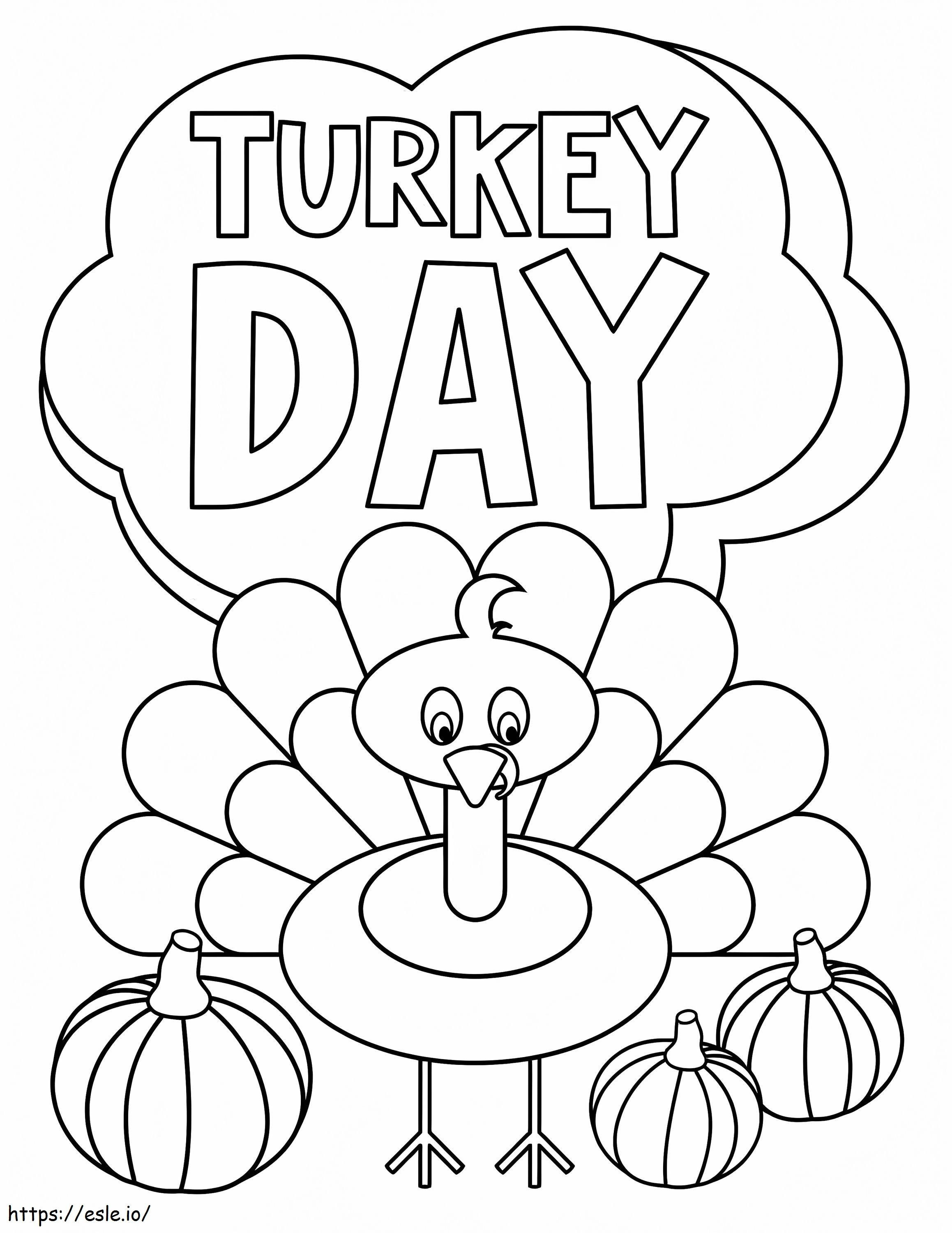 Giornata della Turchia da colorare