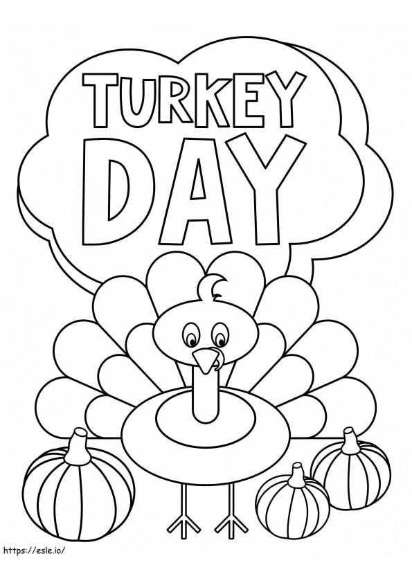 Giornata della Turchia da colorare