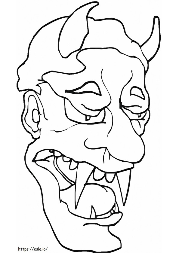 Demon Headcoloring Page coloring page
