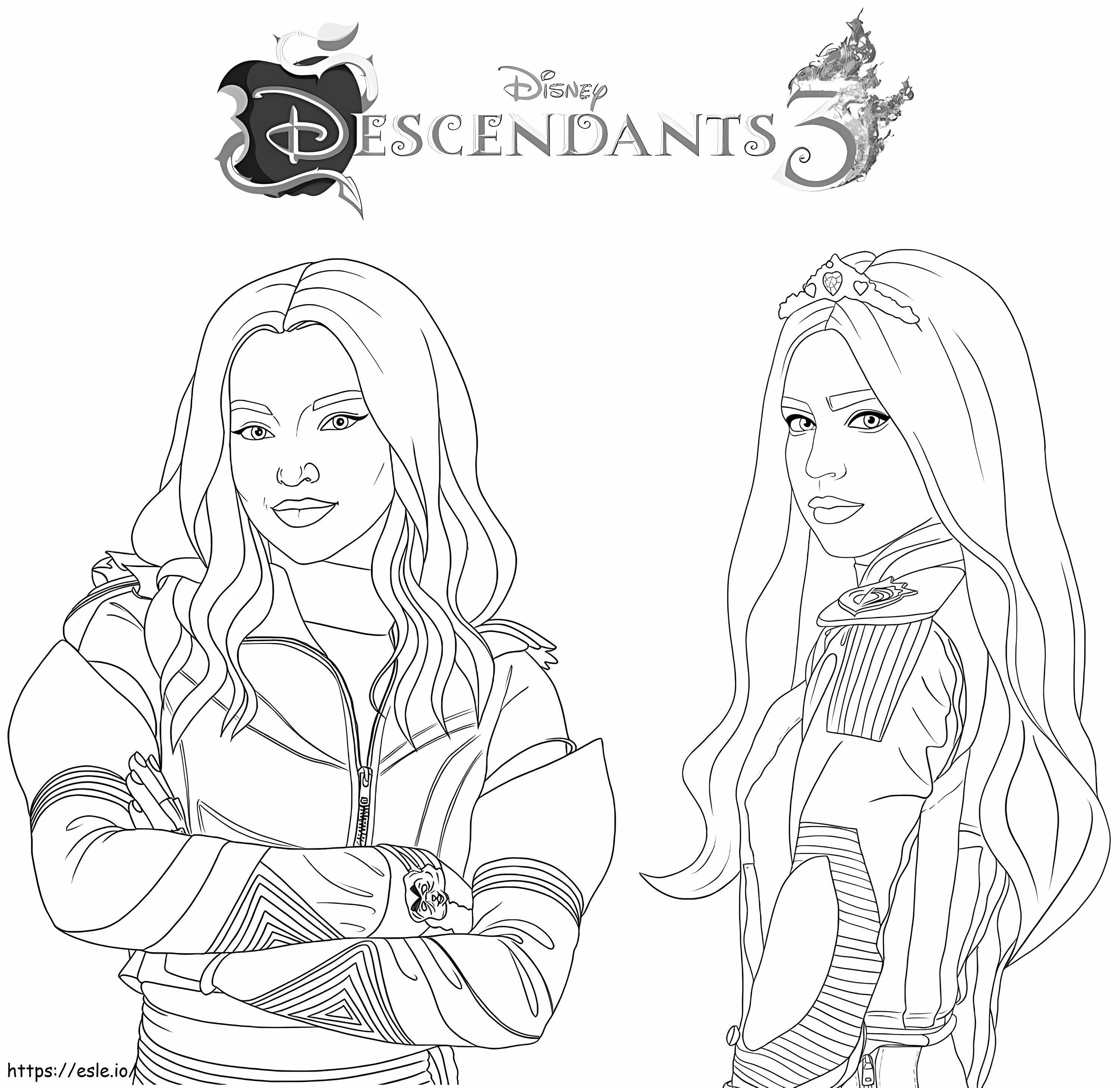 Descendents 3 Mal And Evie coloring page