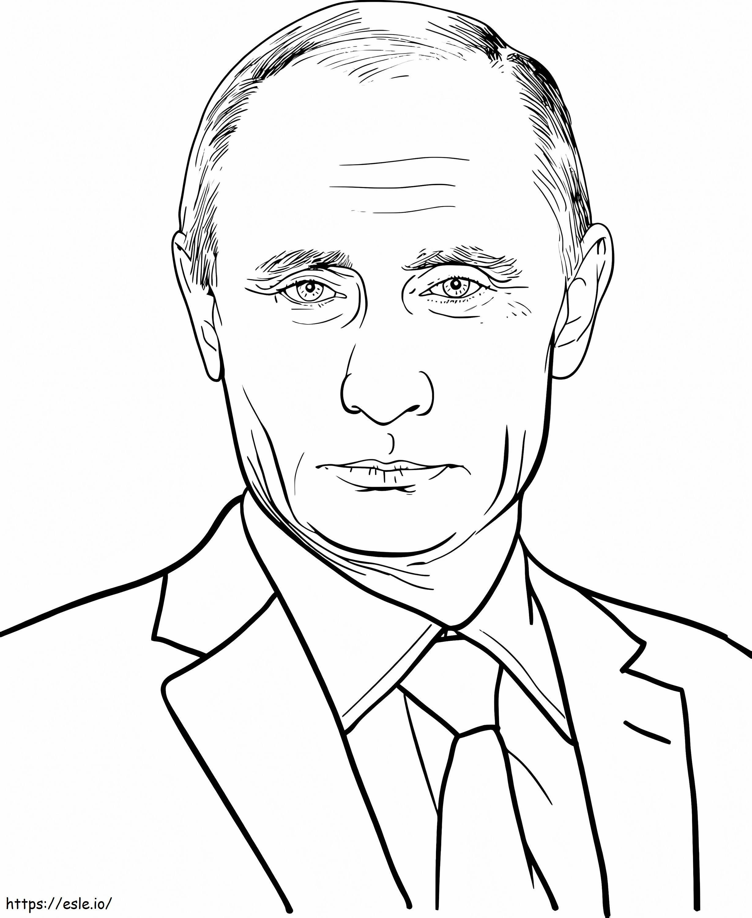 ウラジーミル・プーチン 1 ぬりえ - 塗り絵