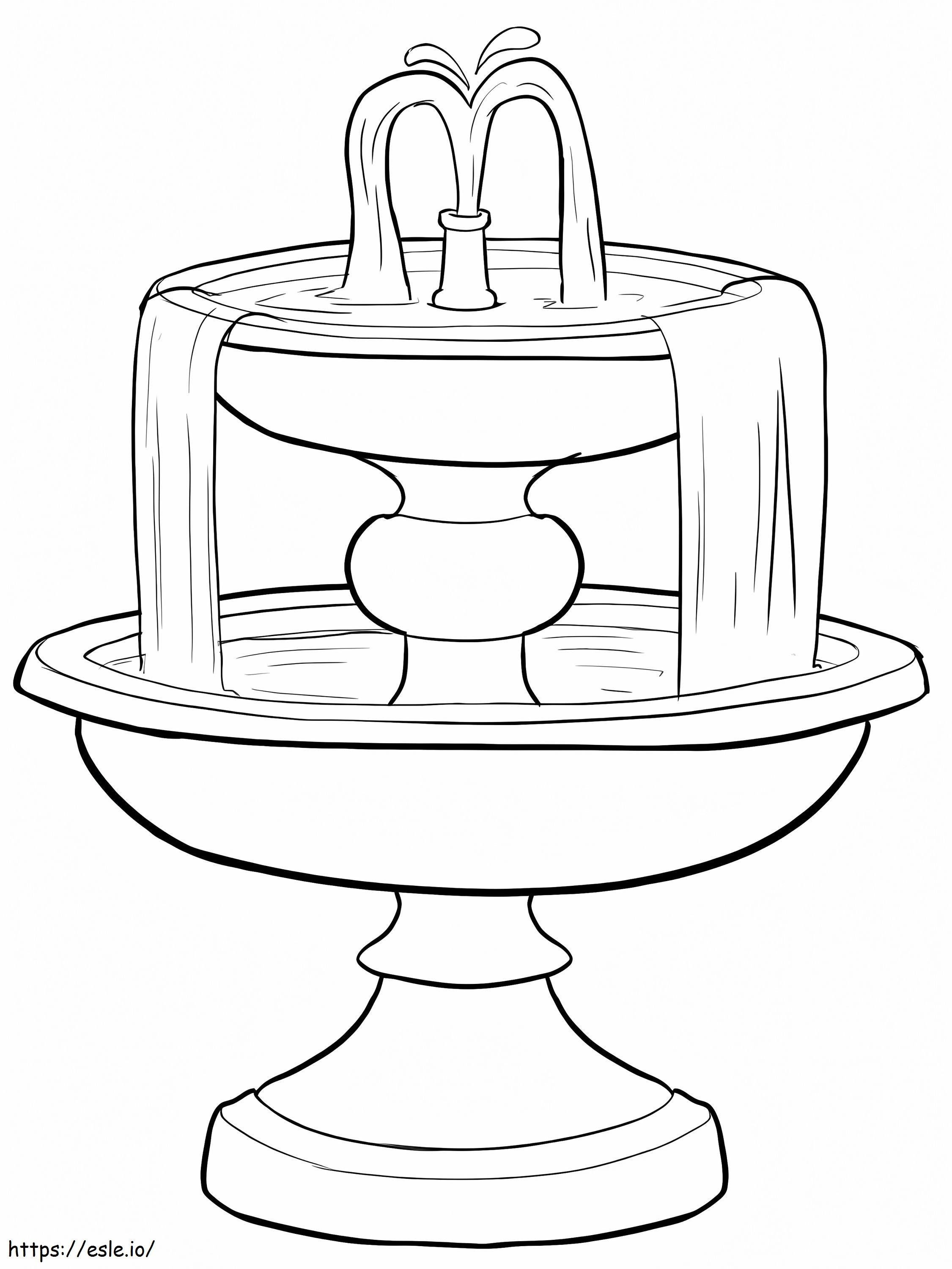 Water Fountain coloring page