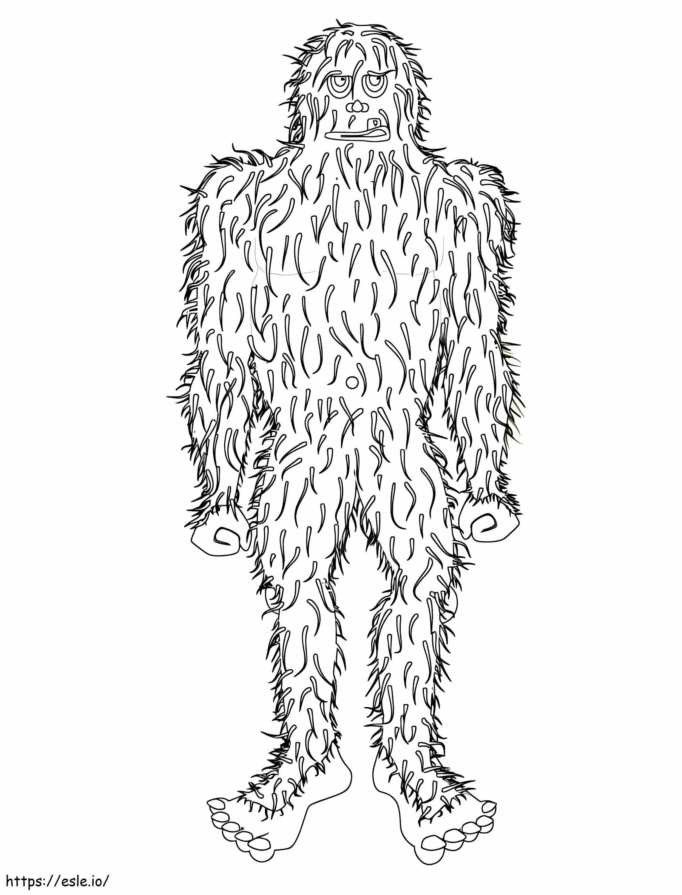 Mysterieuze Bigfoot 1 kleurplaat kleurplaat