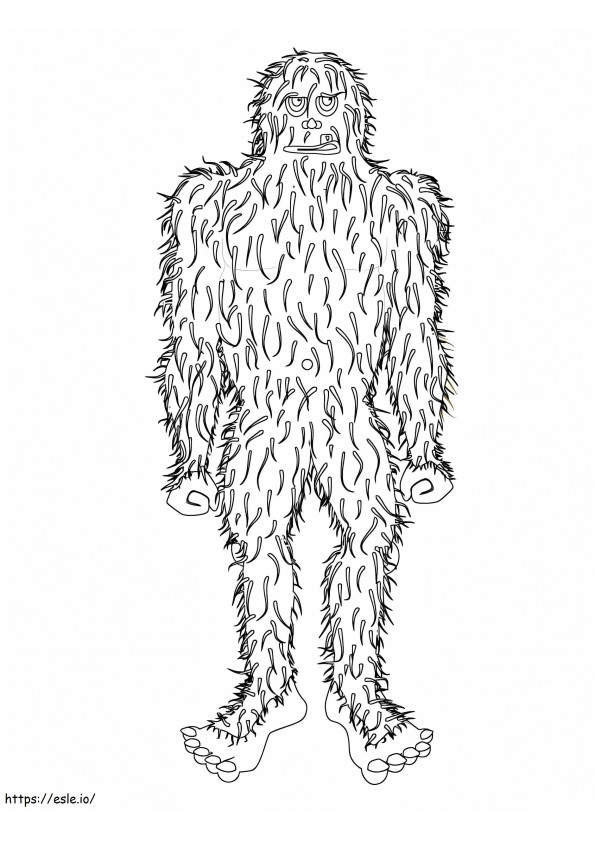 Mysterieuze Bigfoot 1 kleurplaat
